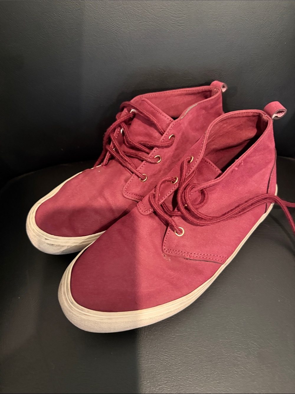 Old Navy Women's Burgundy High-Top Canvas Sneakers